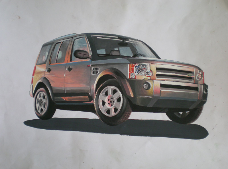 Нестеренко Андрей, 12 лет, Land Rover LR3,бумага,гуашь,преп.Лях Н.А.